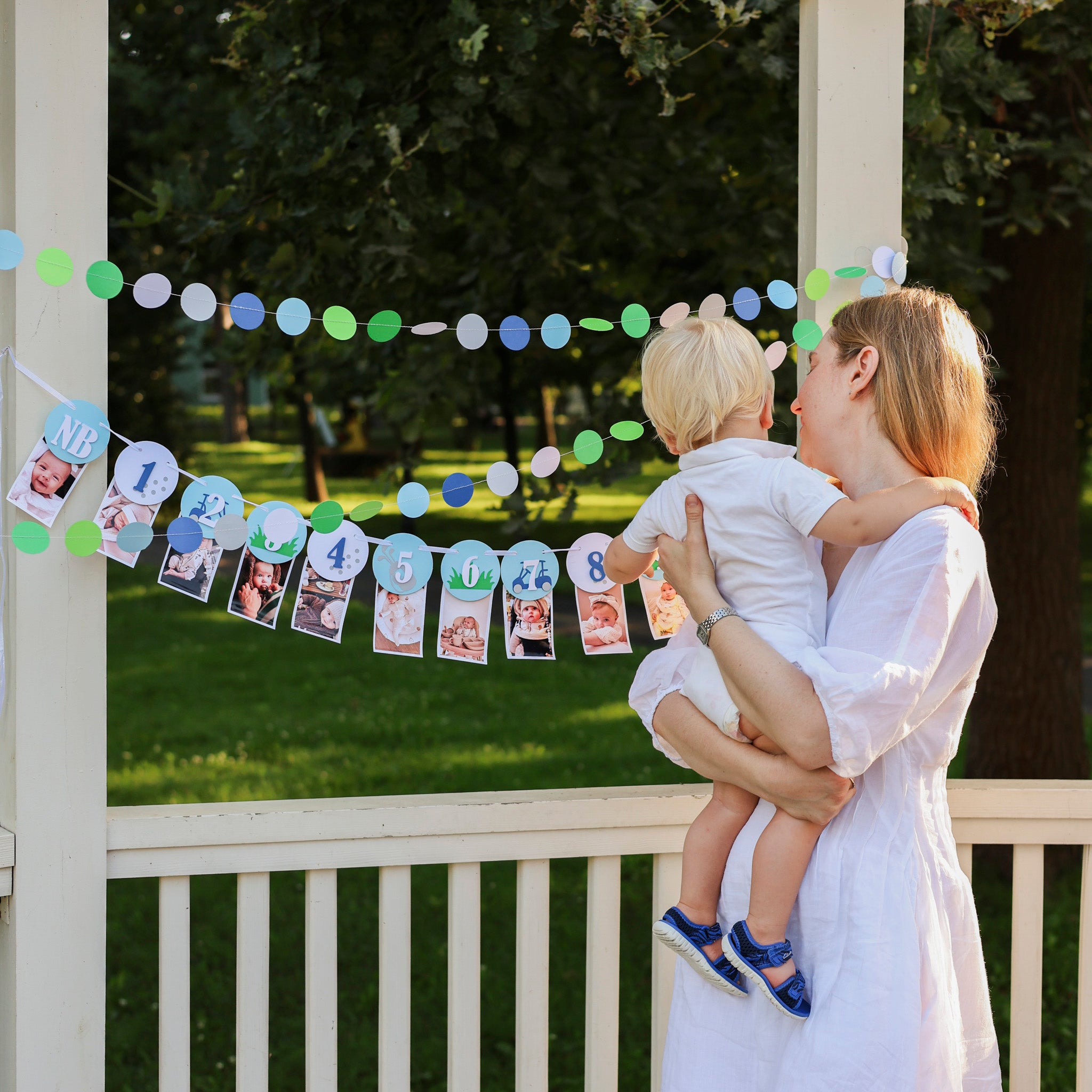 Hole in One Monthly Photo Banner - Golf Birthday Decoration