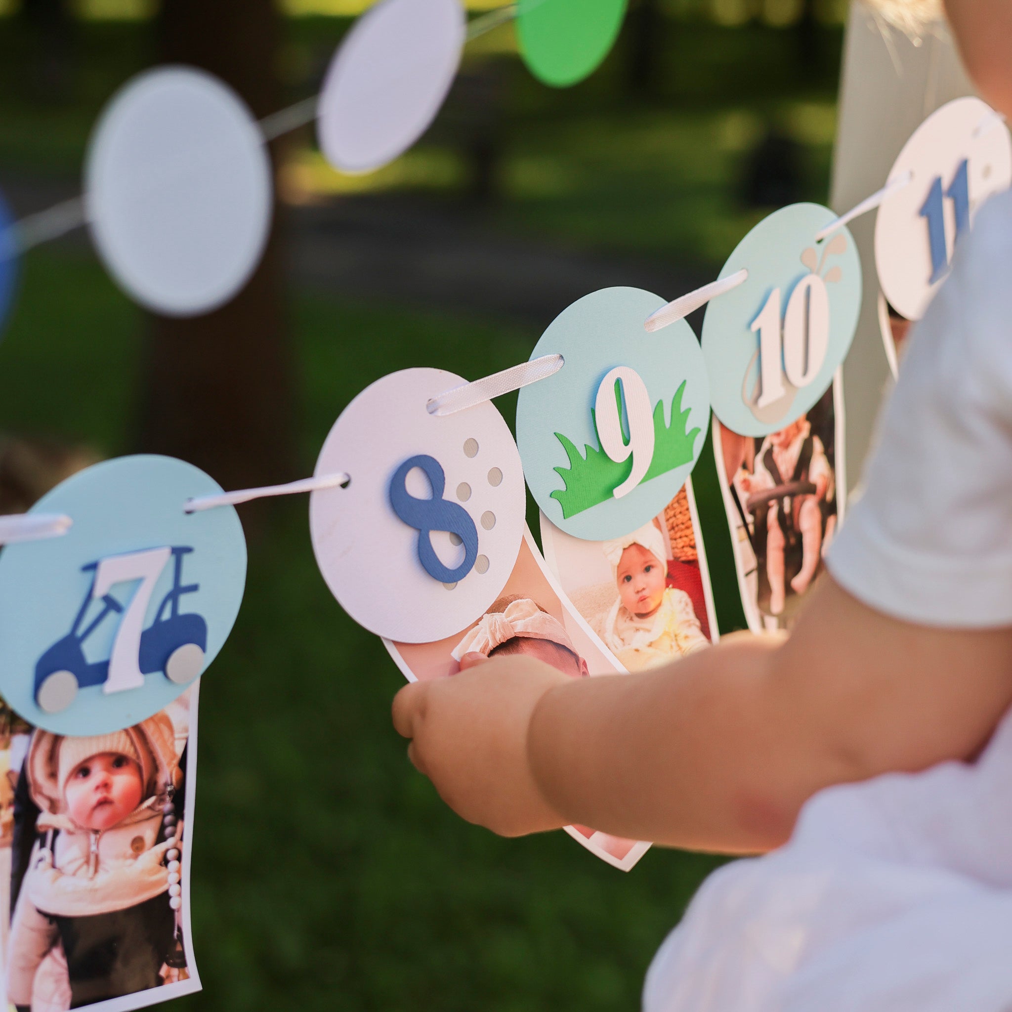 Hole in One Monthly Photo Banner - Golf Birthday Decoration