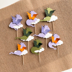 Dragon Cupcake Toppers Fairy Tale Baby Shower Fantasy Party 