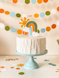 One Happy Boy Cake Topper, 365 Days Smiling, Baby's Birthday Decor