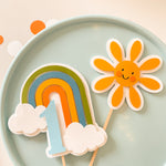 One Happy Boy Cake Topper, 365 Days Smiling, Baby's Birthday Decor