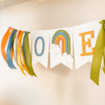 One Happy Boy Highchair Banner | 1st Birthday Decorations & Cake Smash Prop