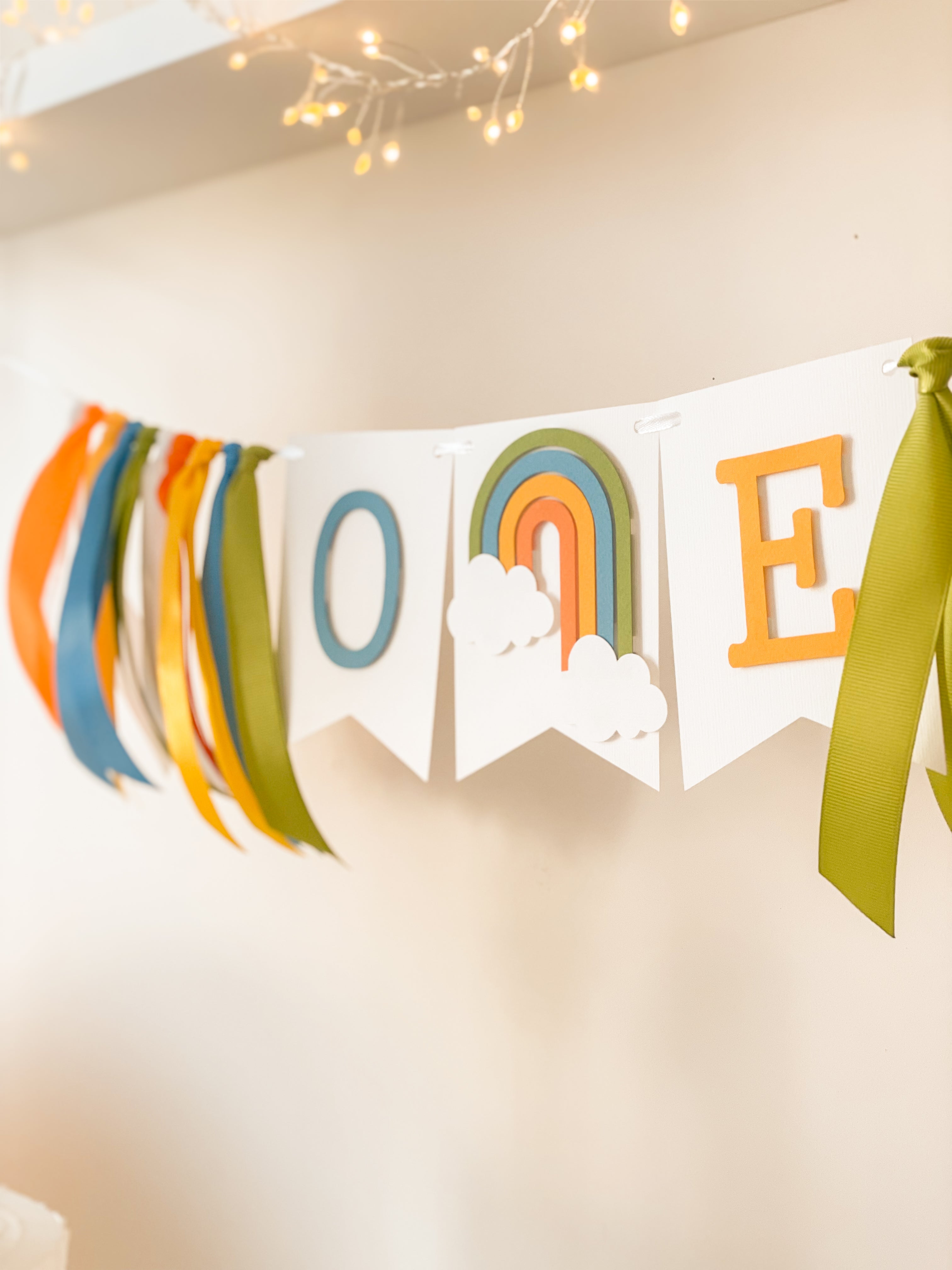 One Happy Boy Highchair Banner | 1st Birthday Decorations & Cake Smash Prop