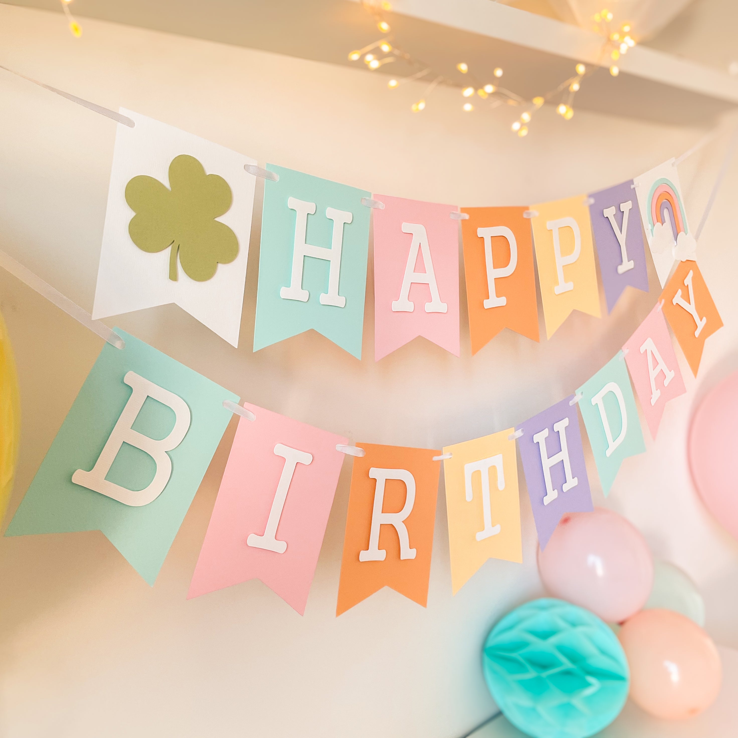 St. Patrick's Day Birthday Banner, Lucky One Birthday Decorations, Shamrock Birthday, St. Patrick's Day Birthday, One Lucky Pastel