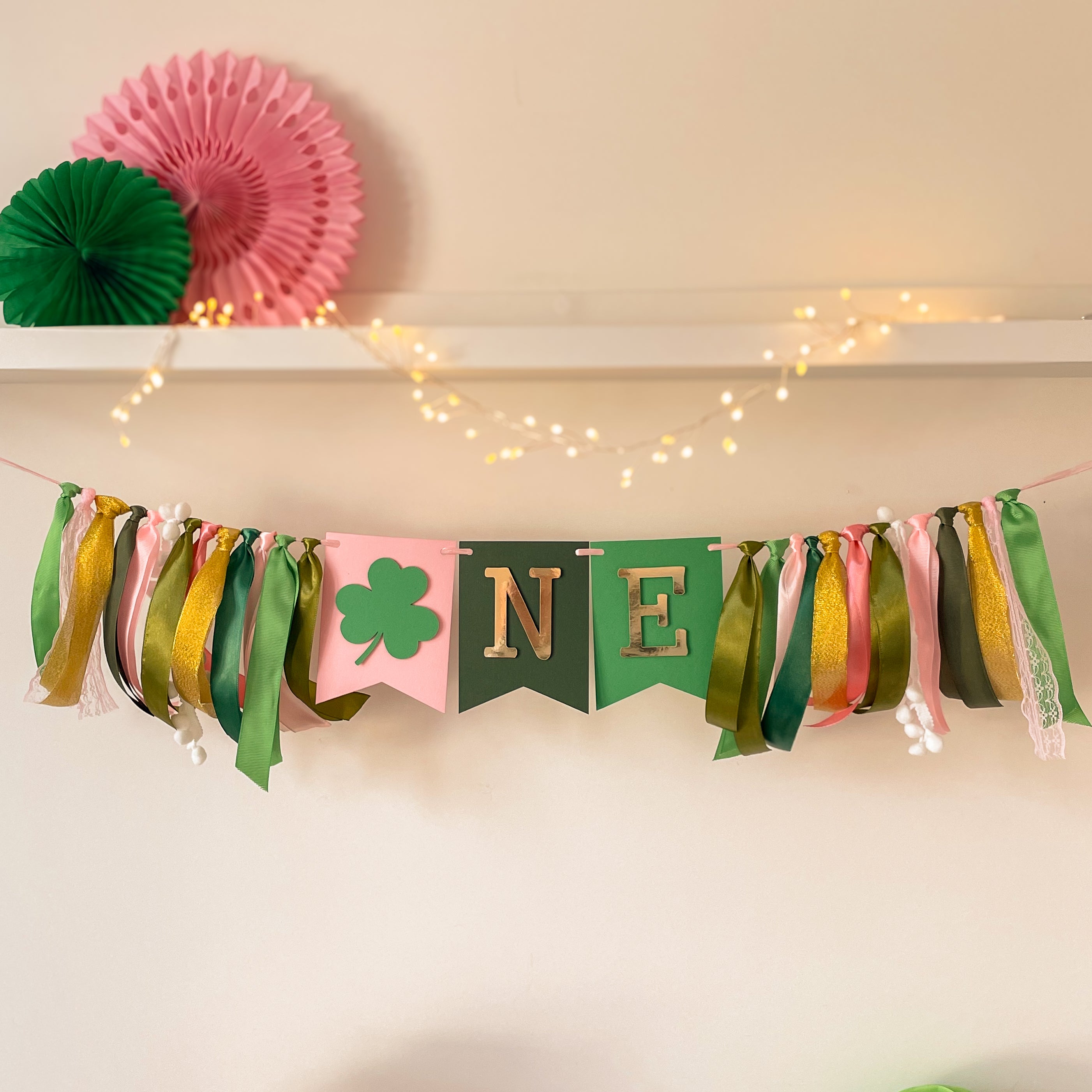 Lucky One Highchair Banner St Patricks Day Highchair Banner Our Little Shamrock