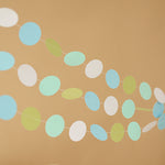 Sea Turtle & Ocean Blue Circle Garland - Under the Sea, Nautical Baby Shower, Birthday Party Decoration