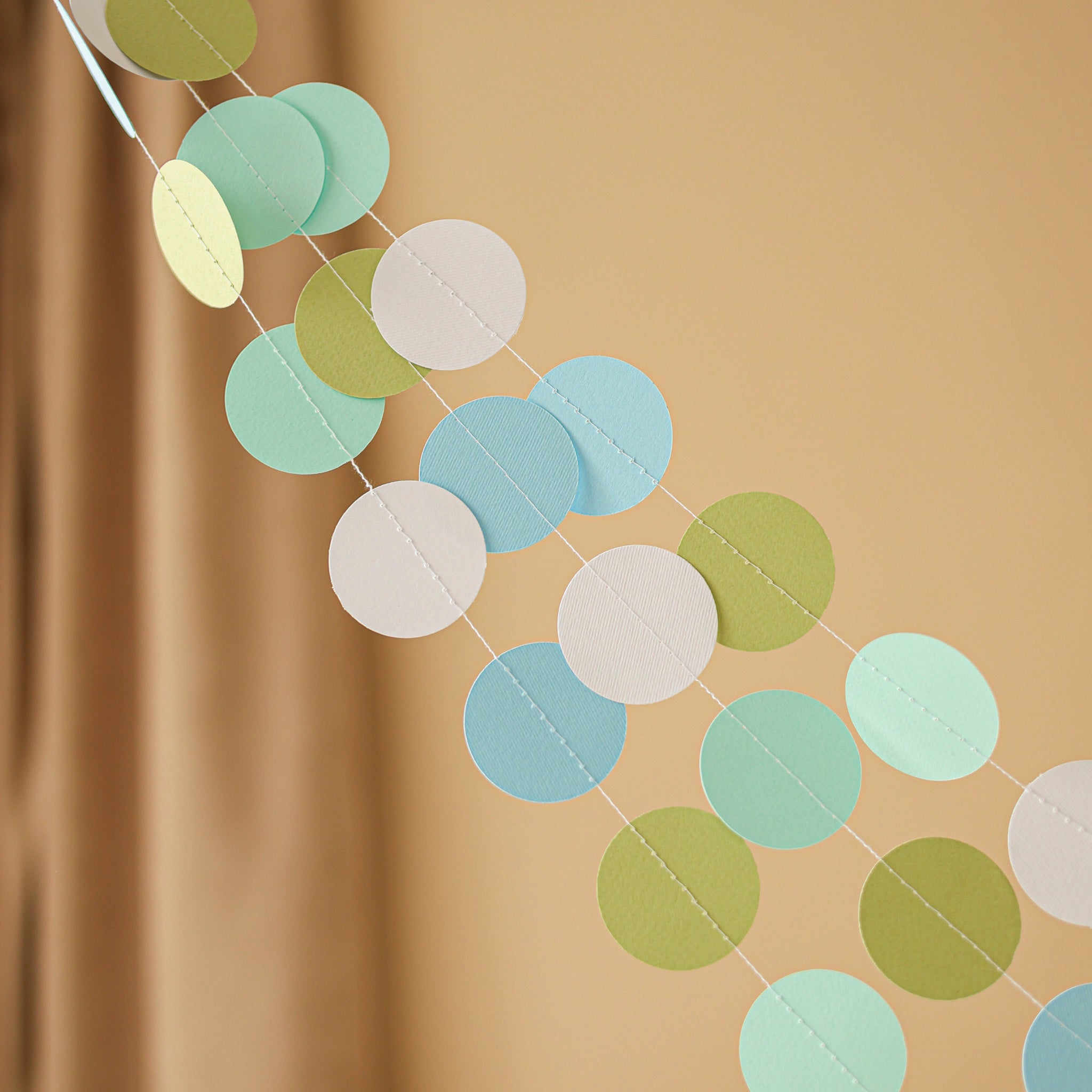 Sea Turtle & Ocean Blue Circle Garland - Under the Sea, Nautical Baby Shower, Birthday Party Decoration