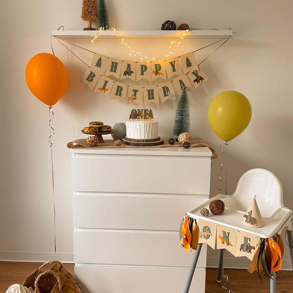 Waldkonfetti Set 200 Stück – Babyparty Deko Mit Tieren & Blumen, Rosa Papier, Mehrfarbig