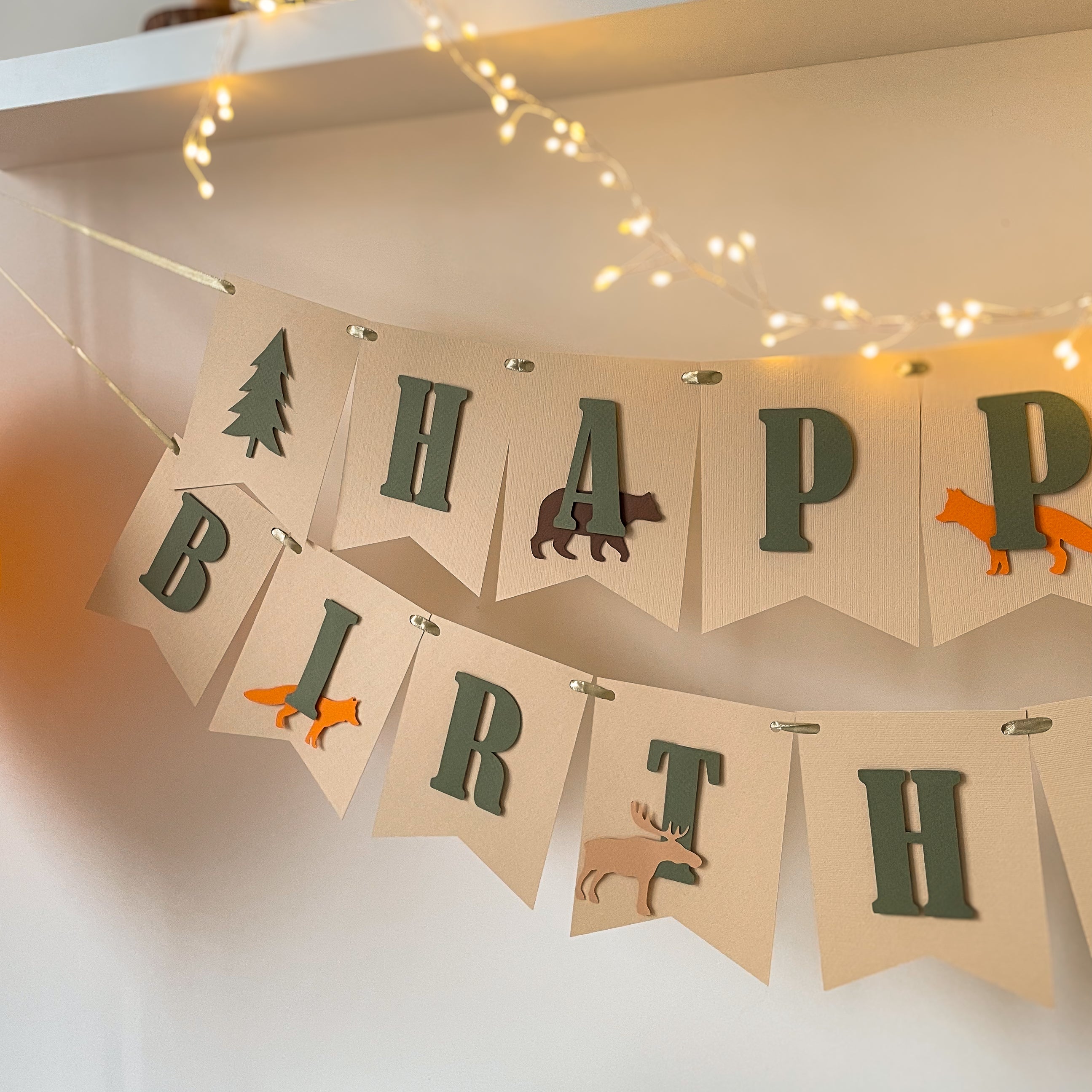 Woodland Banner Woodland 1st Birthday Decorations Woodland Baby Shower Fox Theme Personalized Birthday Banner Custom Baby Name Banner