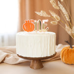 Pumpkin Cake Topper - Autumn 1st Birthday Decorations - Custom Name
