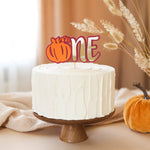 Pumpkin Cake Topper - Autumn 1st Birthday Decorations - Custom Name