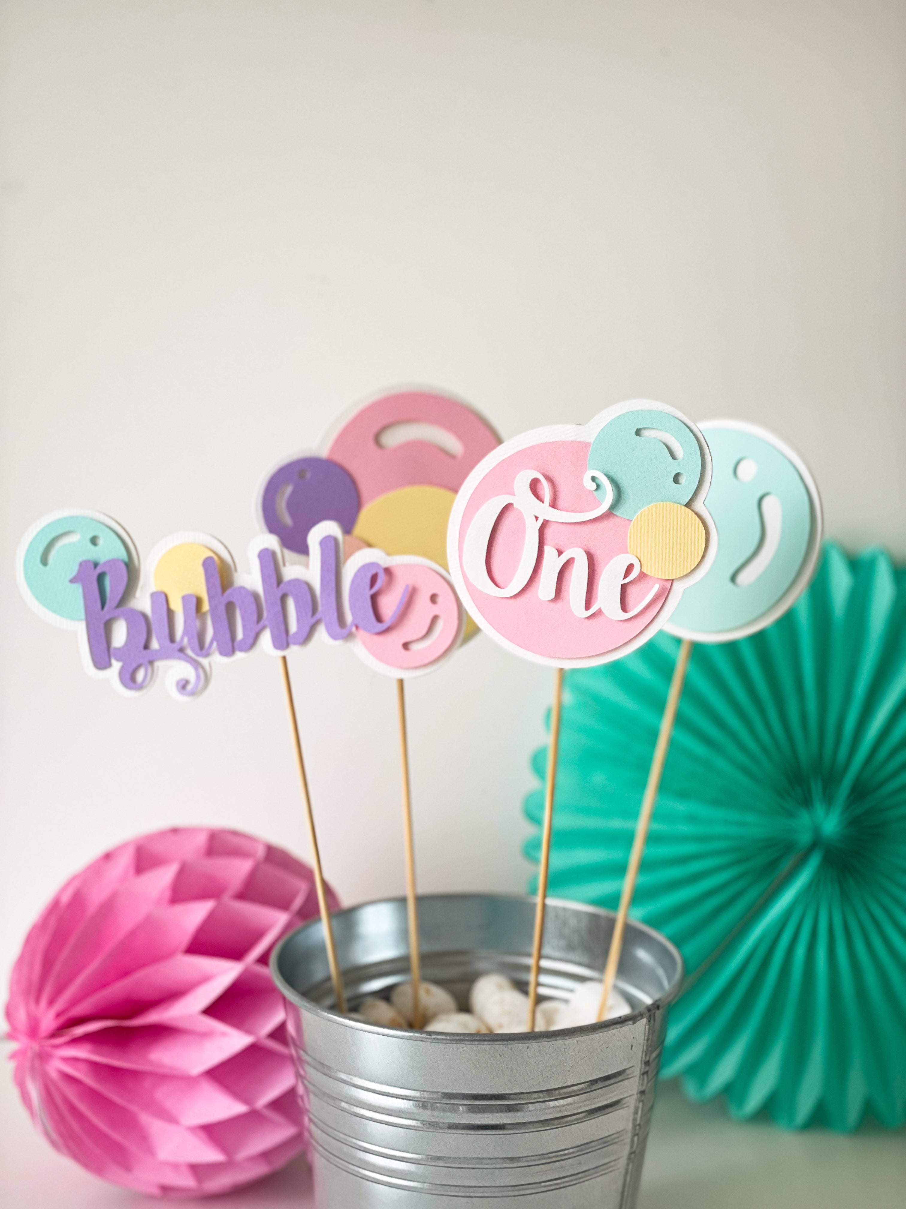 Bubble Centerpieces Bubble 1st Birthday Decorations
