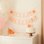 Little Pumpkin 1st Birthday Banner - Fall Girl Party Decorations