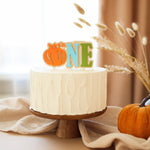 Boy Pumpkin One Cake Topper - Fall 1st Birthday Decorations