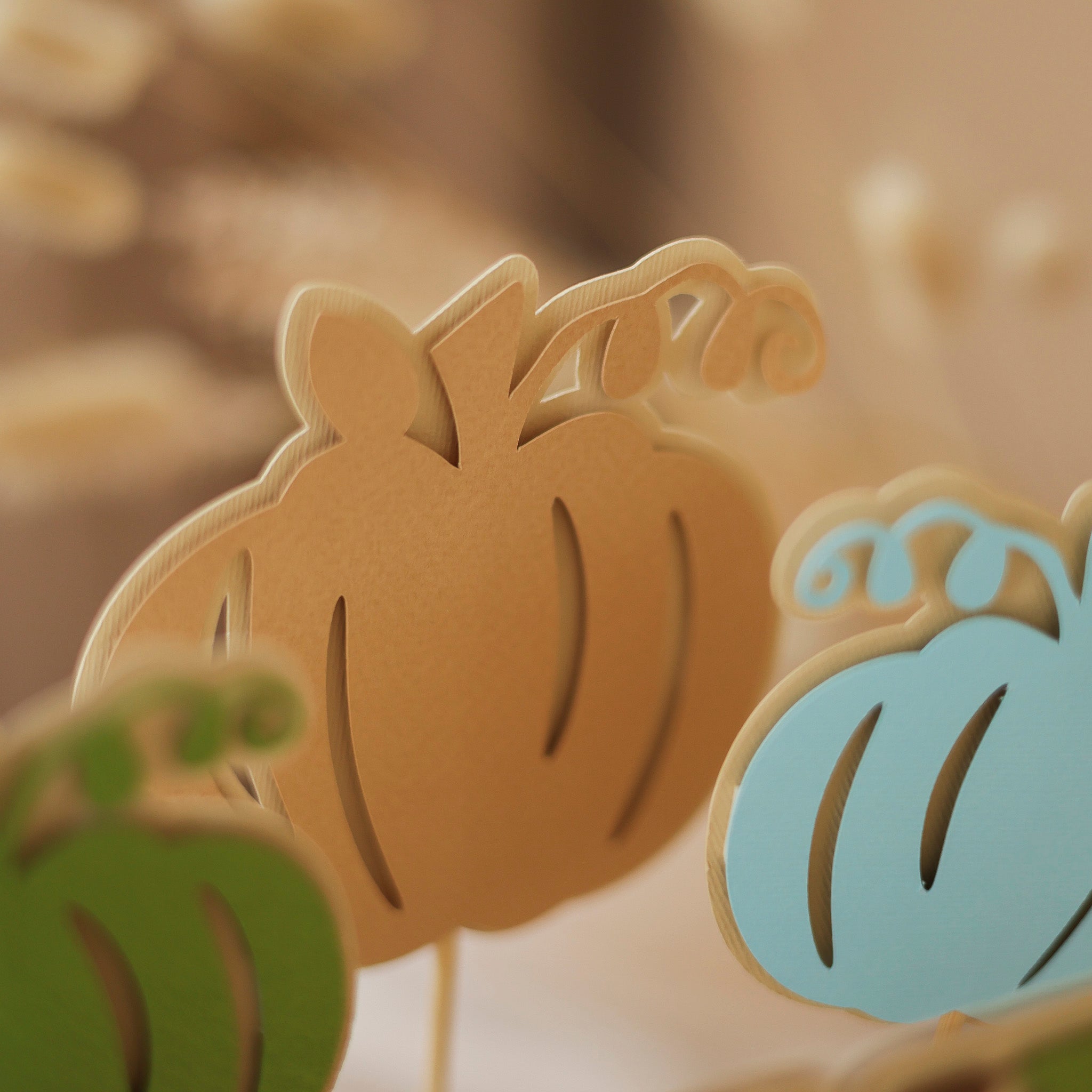 Little Pumpkin ONE Birthday Centerpiece Sticks - Fall Party Decorations