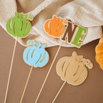 Little Pumpkin ONE Birthday Centerpiece Sticks - Fall Party Decorations