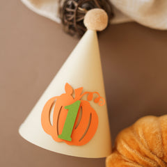 Little Pumpkin First Birthday Hat - Fall 1st Bday Cake Smash Prop