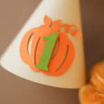 Little Pumpkin First Birthday Hat - Fall 1st Bday Cake Smash Prop