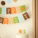 Fall Pumpkin 1st Birthday Banner - Autumn Party Decorations