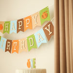 Fall Pumpkin 1st Birthday Banner - Autumn Party Decorations