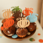 Pumpkin Cupcake Toppers - Fall Boy 1st Birthday & Baby Shower Decor