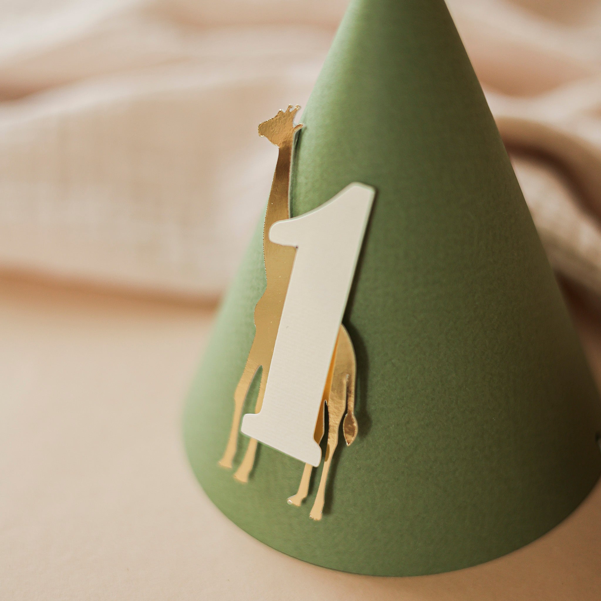 Safari Birthday Hat - Jungle 1st Birthday Decorations - Giraffe Cake Smash