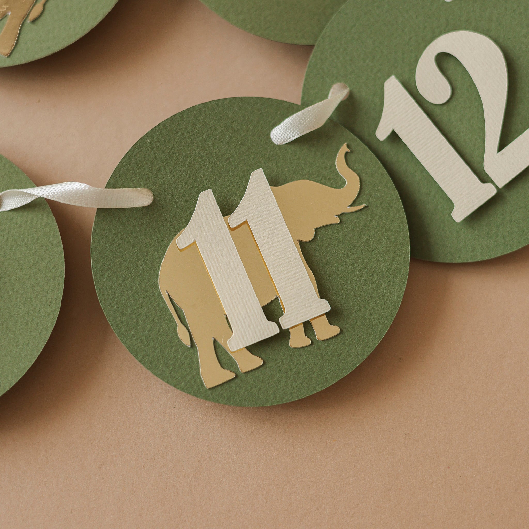 Safari Jungle First Birthday Monthly Photo Banner - Wild One 12 Month Garland