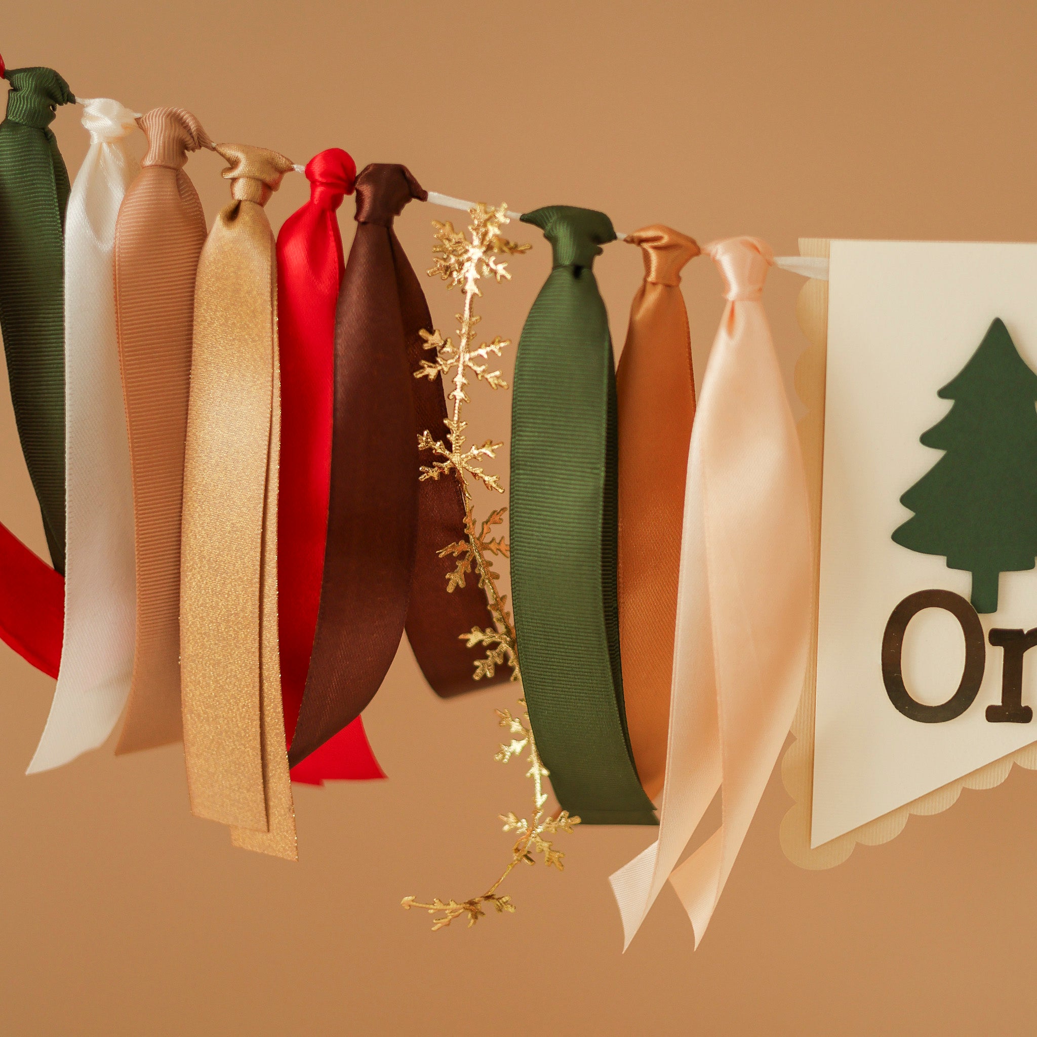 Capybara Highchair Banner - Christmas December Baby 1st Birthday