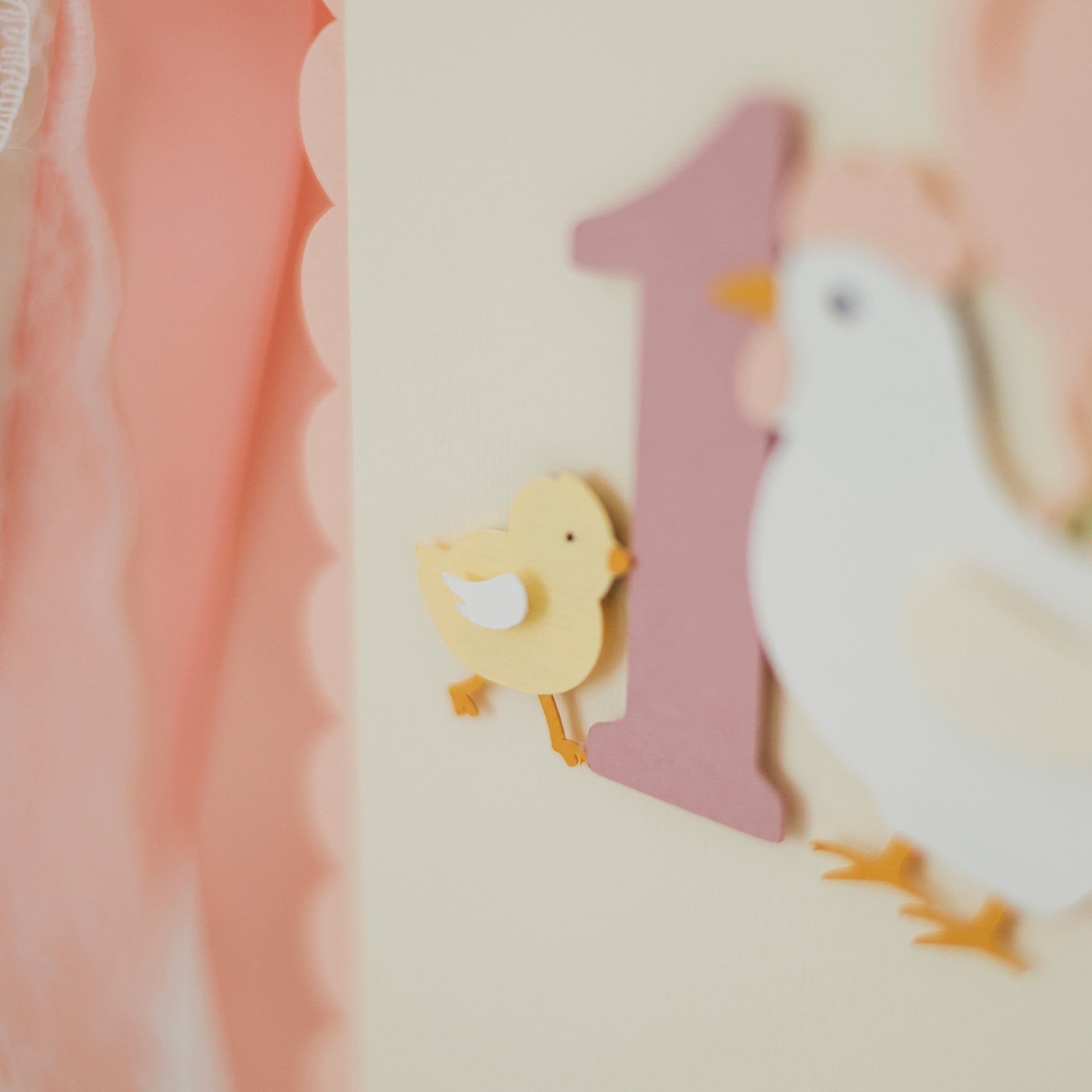Chicken 1st Birthday Highchair Banner: This Chick is ONE