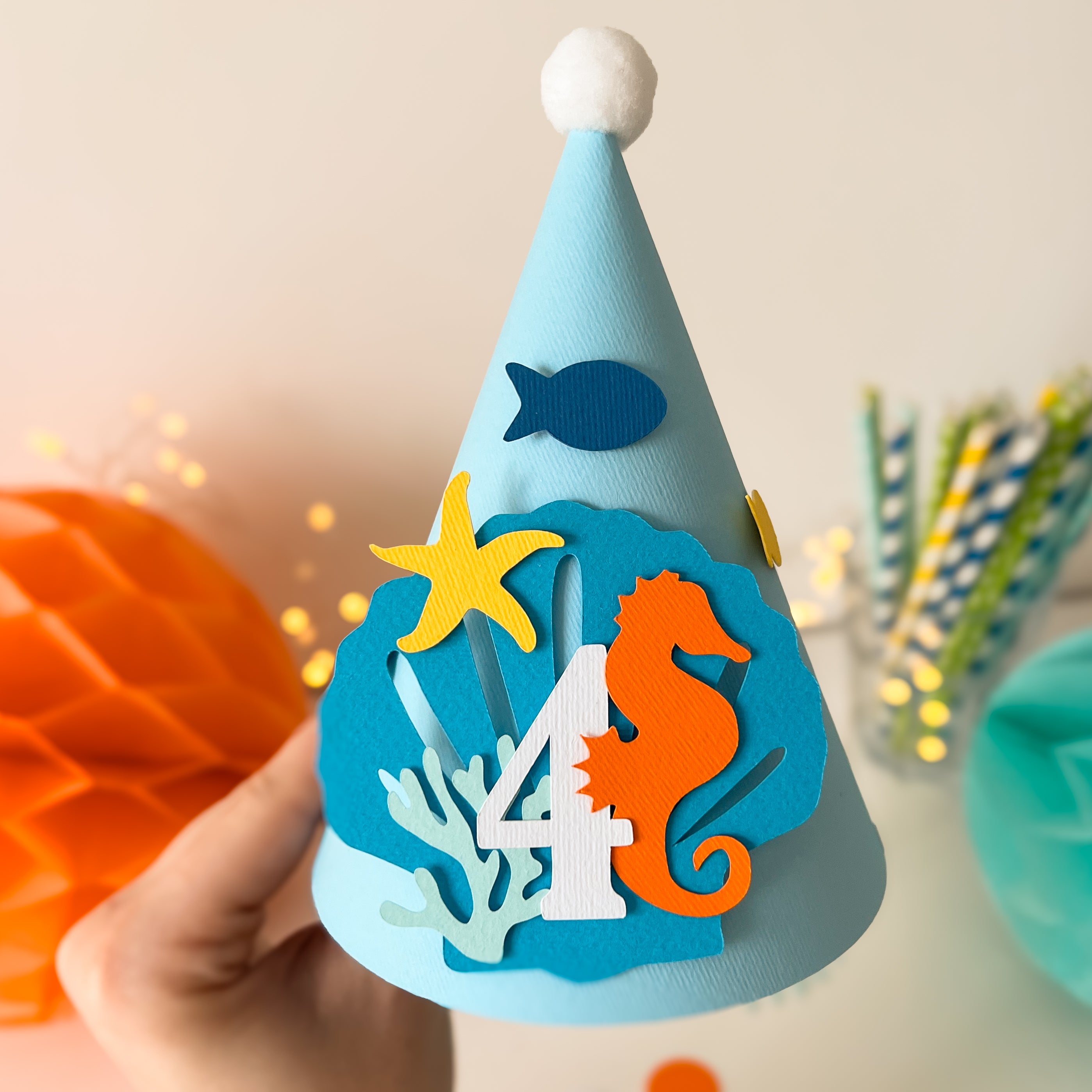 Under The Sea One Party Hat Ocean theme Onder the Sea Birthday 