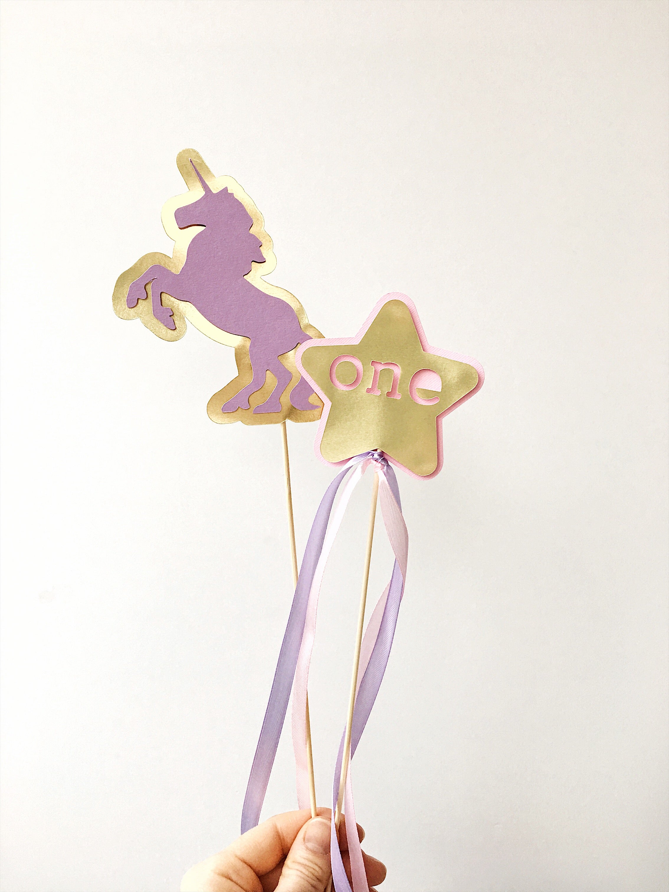Unicorn Centerpieces Rainbow Birthday party Unicorn themed