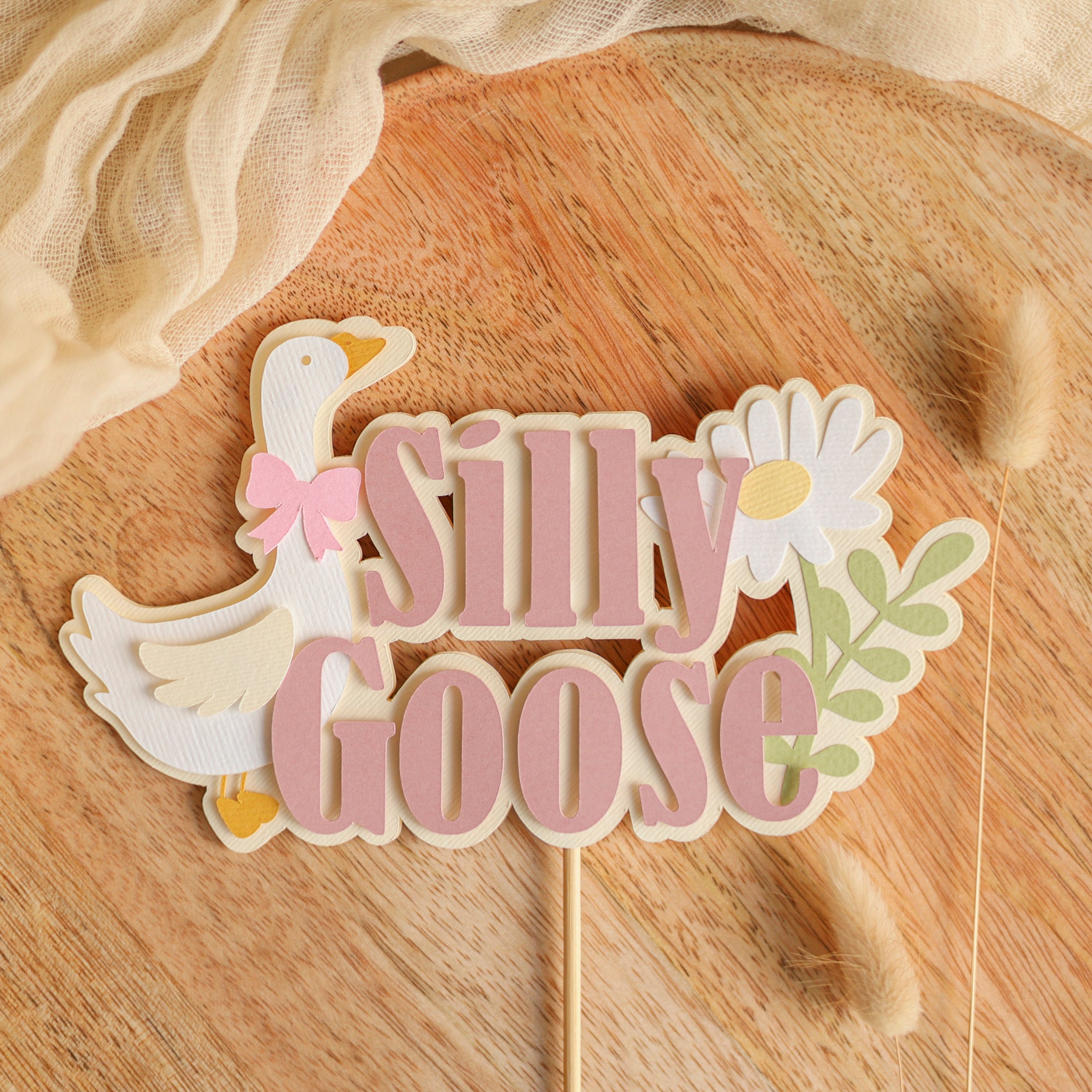 Silly Goose Cake Topper, Goose Baby Shower Decorations