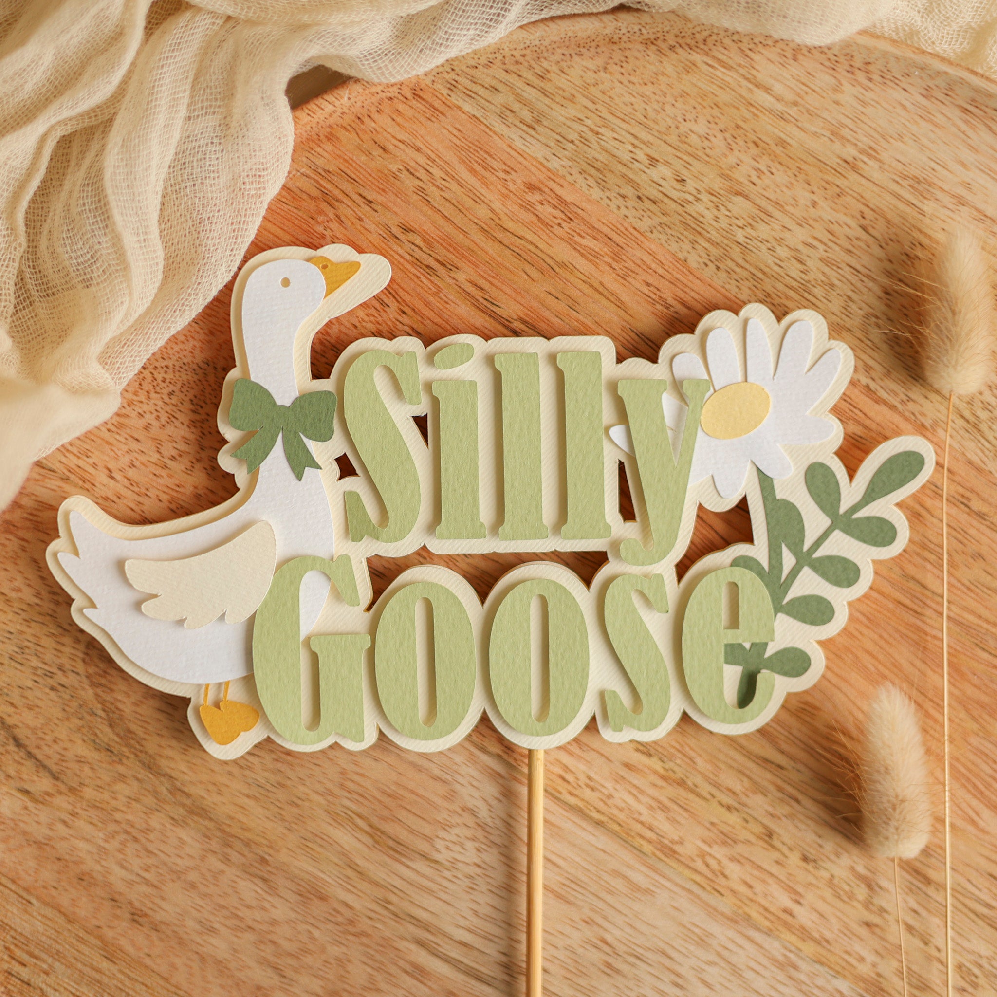 Silly Goose Cake Topper, Goose Baby Shower Decorations