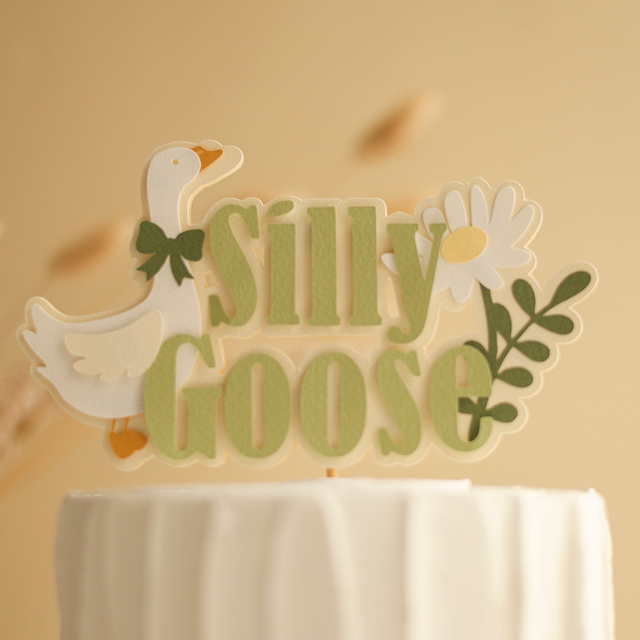 Silly Goose Cake Topper, Goose Baby Shower Decorations