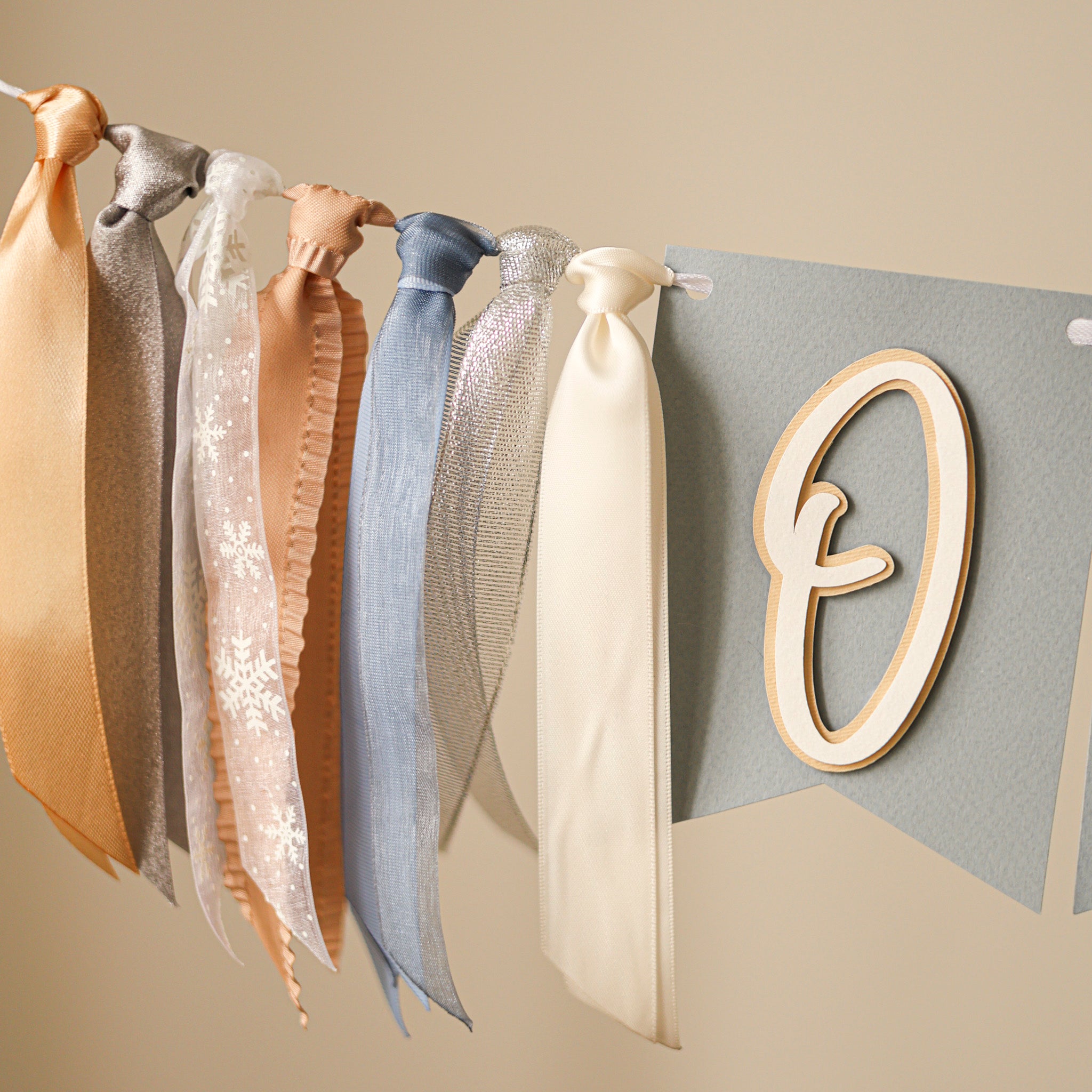 Winter Wonderland 'Oh Boy' Banner - Snowflake Baby Shower Decorations