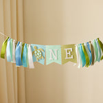 Turtle One Highchair Banner - Ocean 1st Birthday Decorations