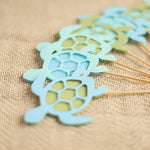 Sea Turtle Cupcake Toppers - Under the Sea Baby Shower