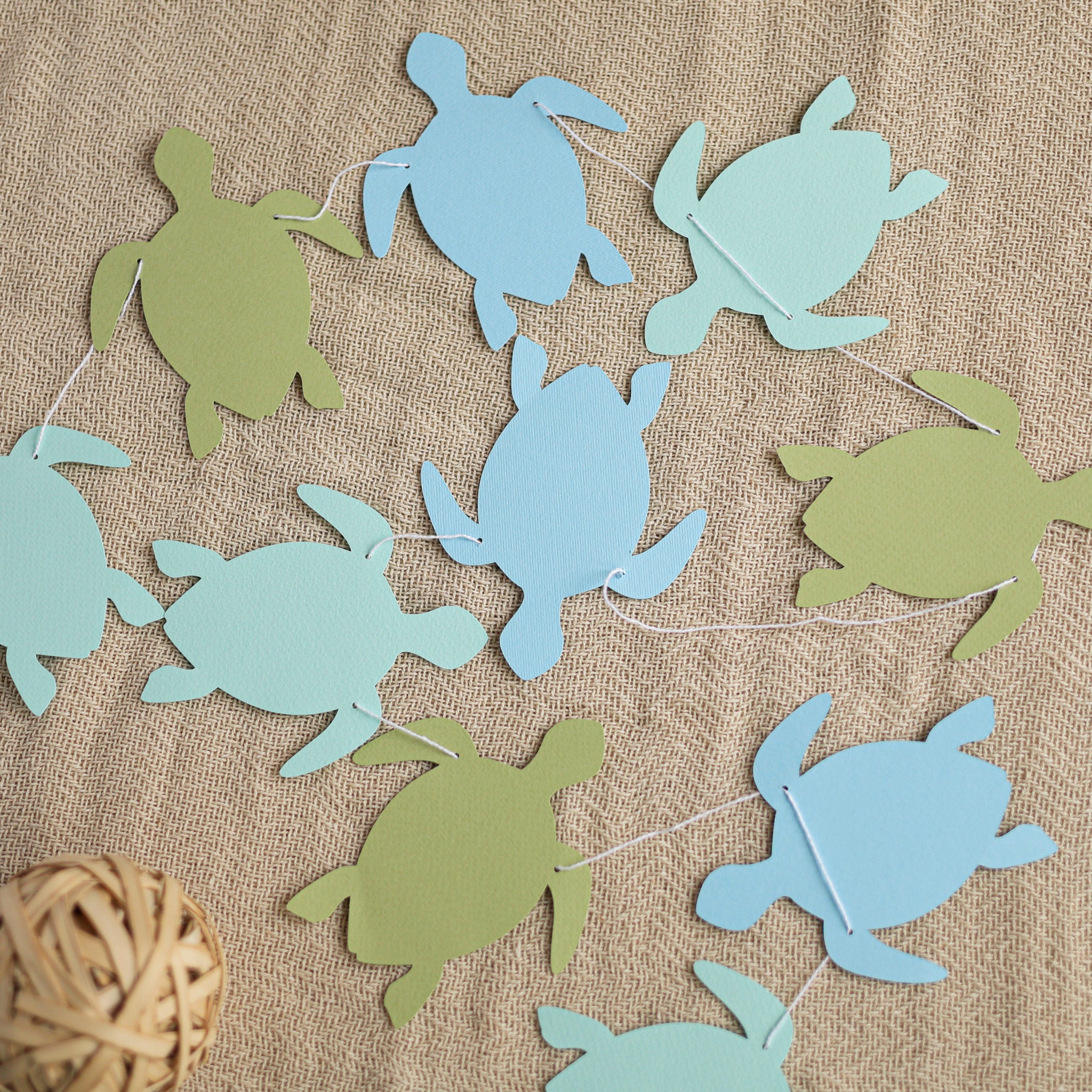 Sea Turtle Paper Party Garland - Ocean Birthday Decoration