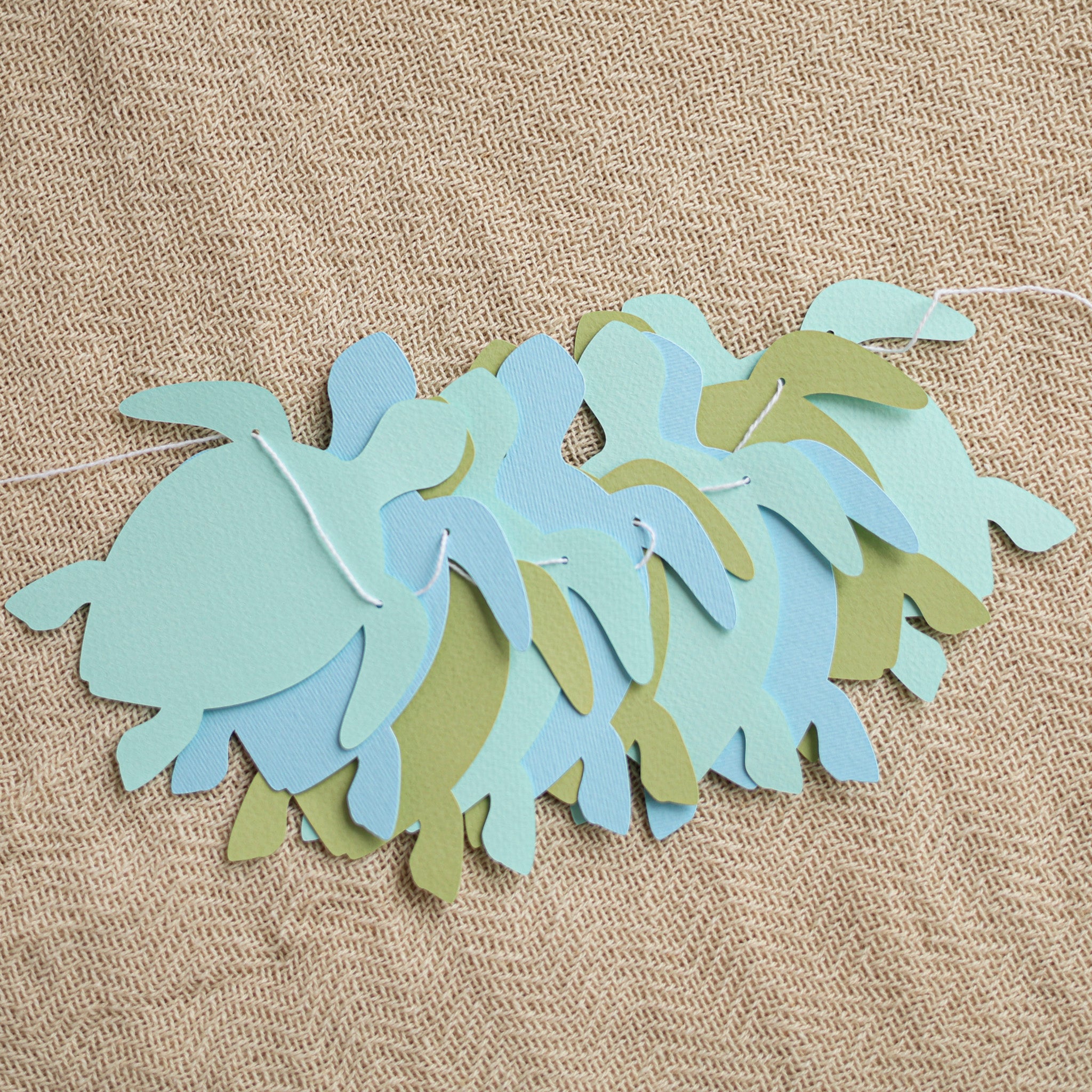 Sea Turtle Paper Party Garland - Ocean Birthday Decoration