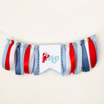 Lobster 1st Birthday Highchair Banner - Crawfish Party Decorations