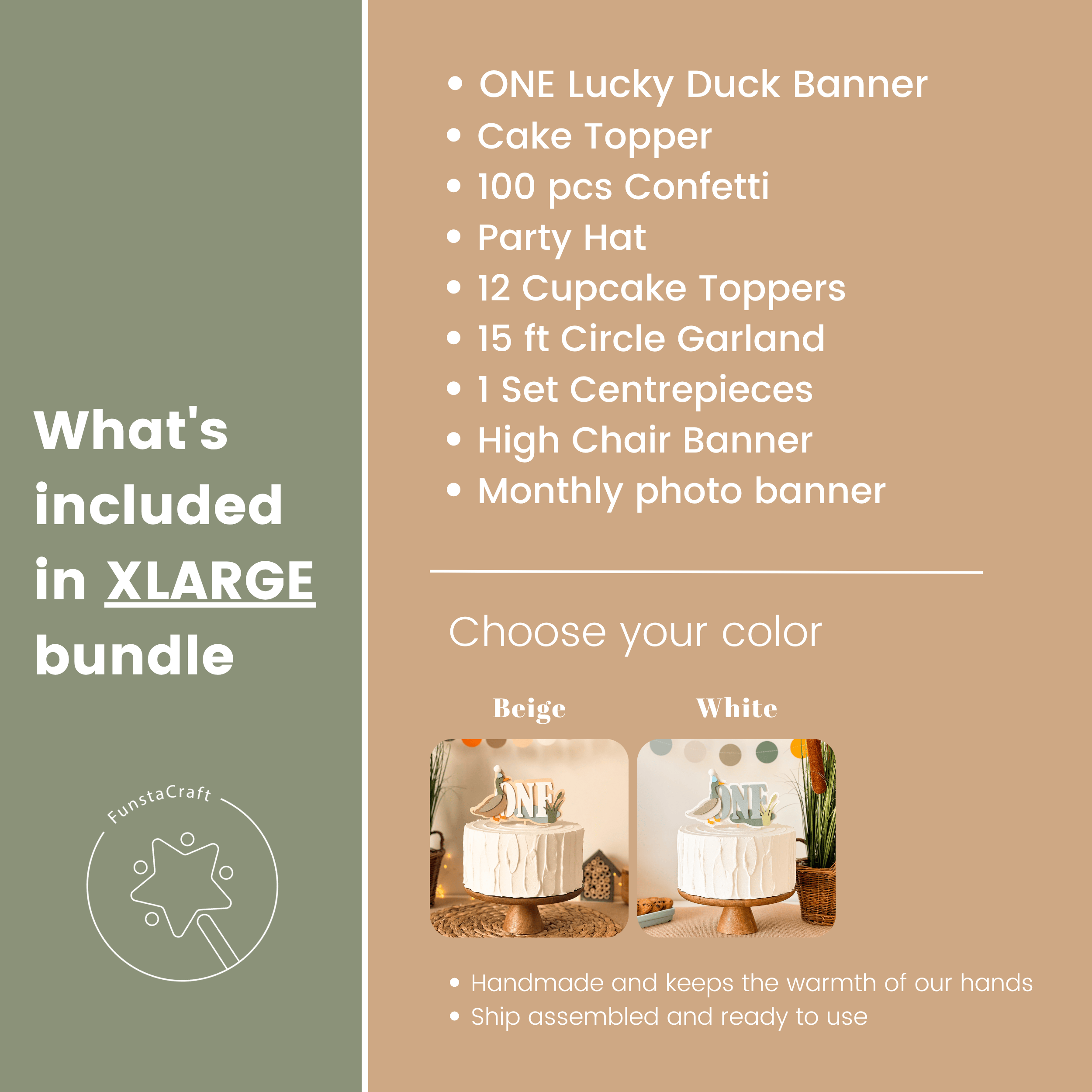 One Lucky Duck Birthday Bundle, Mallard Duck Party Decorations 