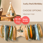 One Lucky Duck High Chair Banner - Mallard 1st Birthday Decorations RTS