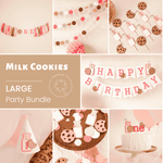 Girl Milk & Cookies Bundle, One Sweet Girl Birthday Decorations