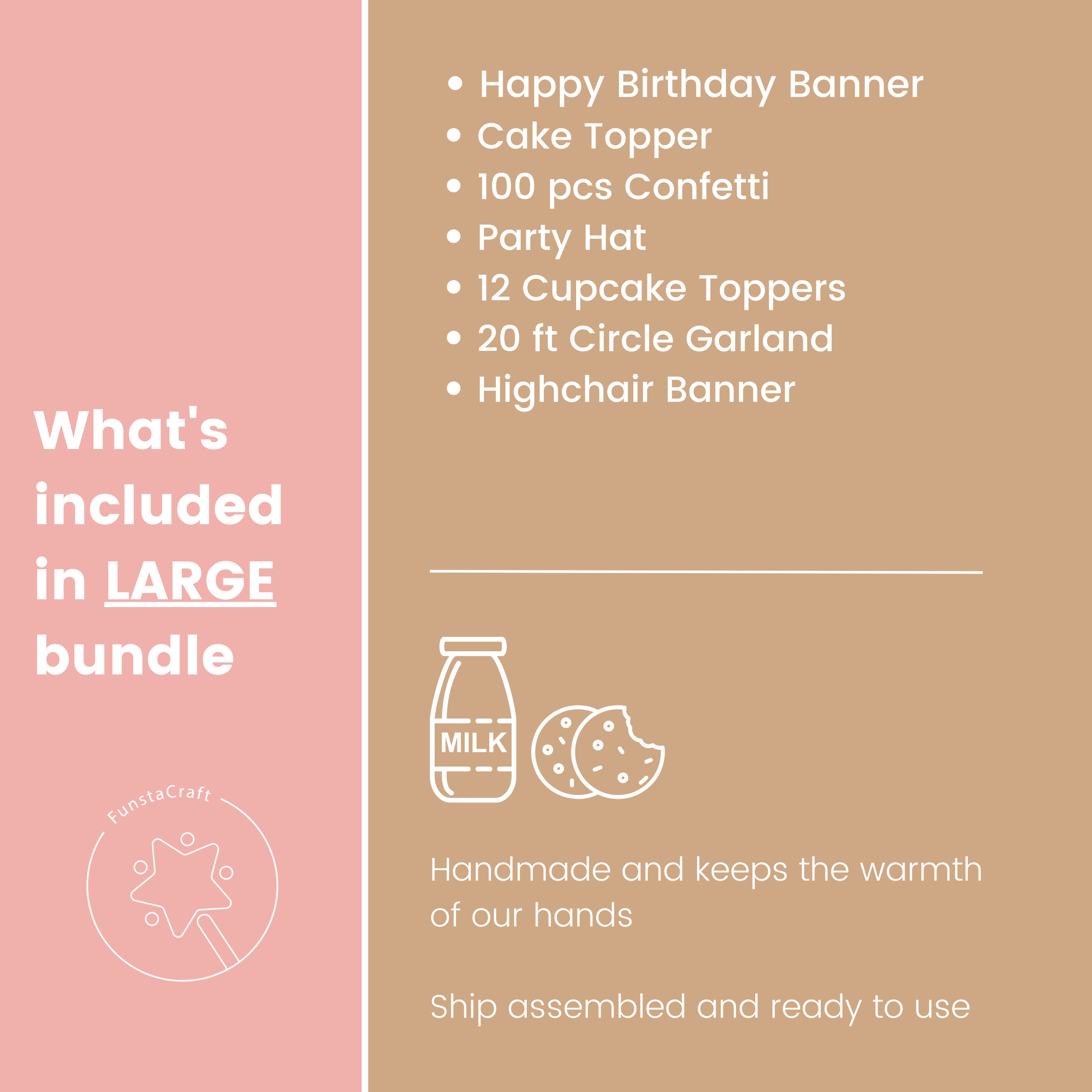 Girl Milk & Cookies Bundle, One Sweet Girl Birthday Decorations