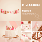 Girl Milk & Cookies Bundle, One Sweet Girl Birthday Decorations