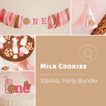 Girl Milk & Cookies Bundle, One Sweet Girl Birthday Decorations