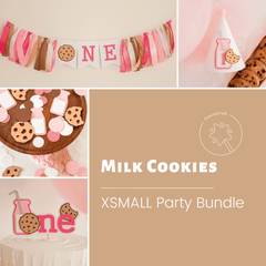 Girl Milk & Cookies Bundle, One Sweet Girl Birthday Decorations
