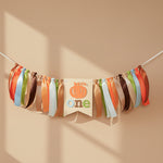 Little Pumpkin Boy 1st Birthday Highchair Banner - Fall Party Decor