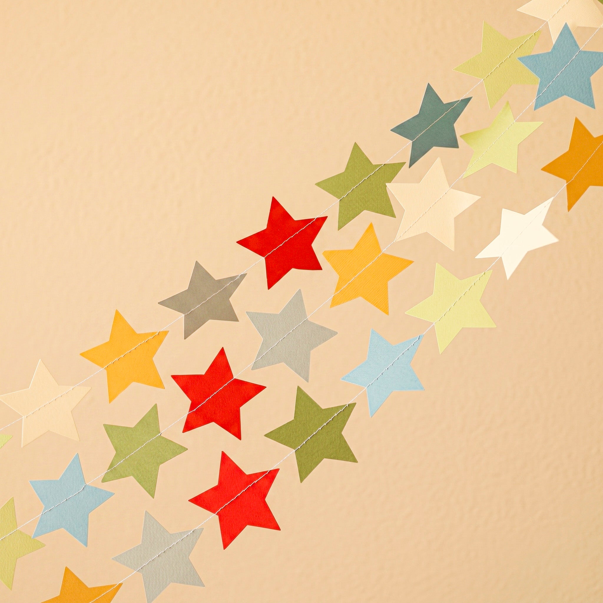 Colorful Retro Stars Party Garland - Fun to be One Birthday Decorations