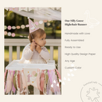 One Silly Goose High Chair Banner, Pink Goose 1st Birthday Decoration